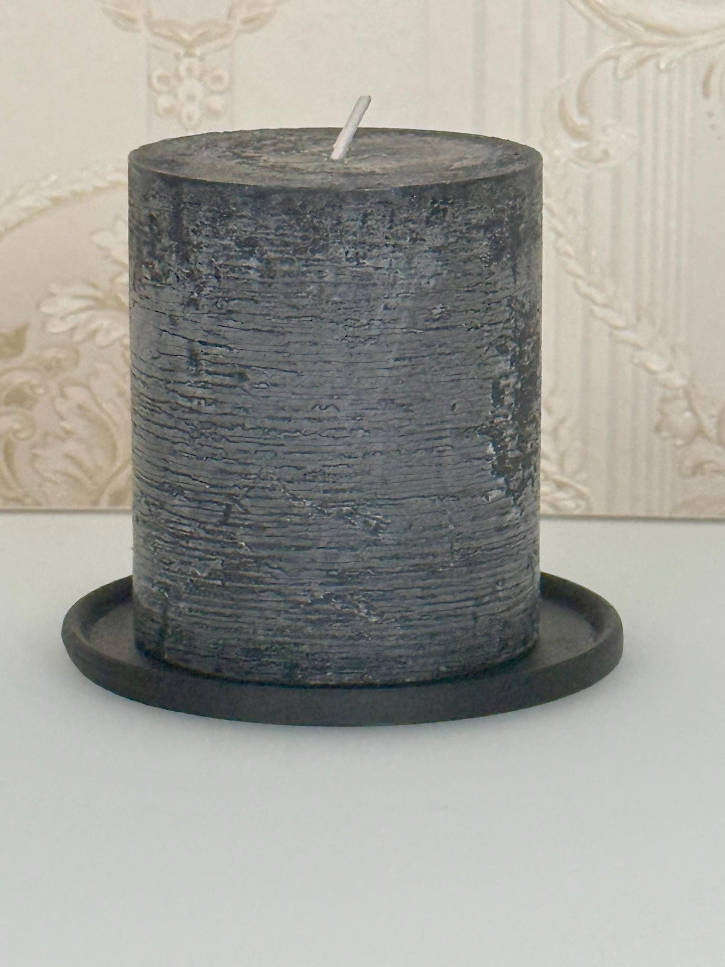 Handgefertigtes Deko-Set Vase, Blumentopf & Untersetzer | Modernes Design | Zemer-Technik - Grau