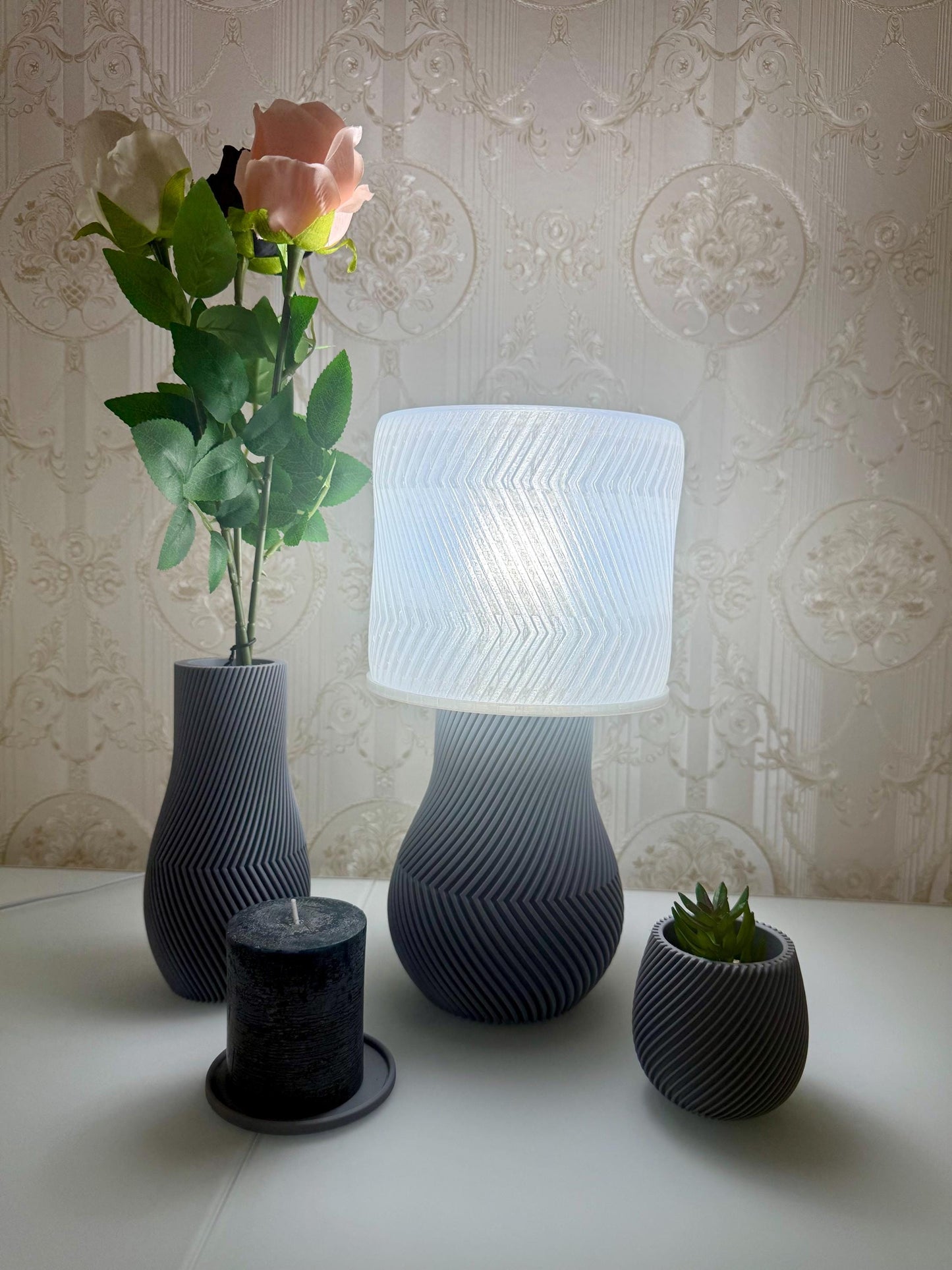 Exklusives Lampen im modernen Design – Handgefertigt in Deutschland | Zemer-Technik | Premium Qualität - Grau