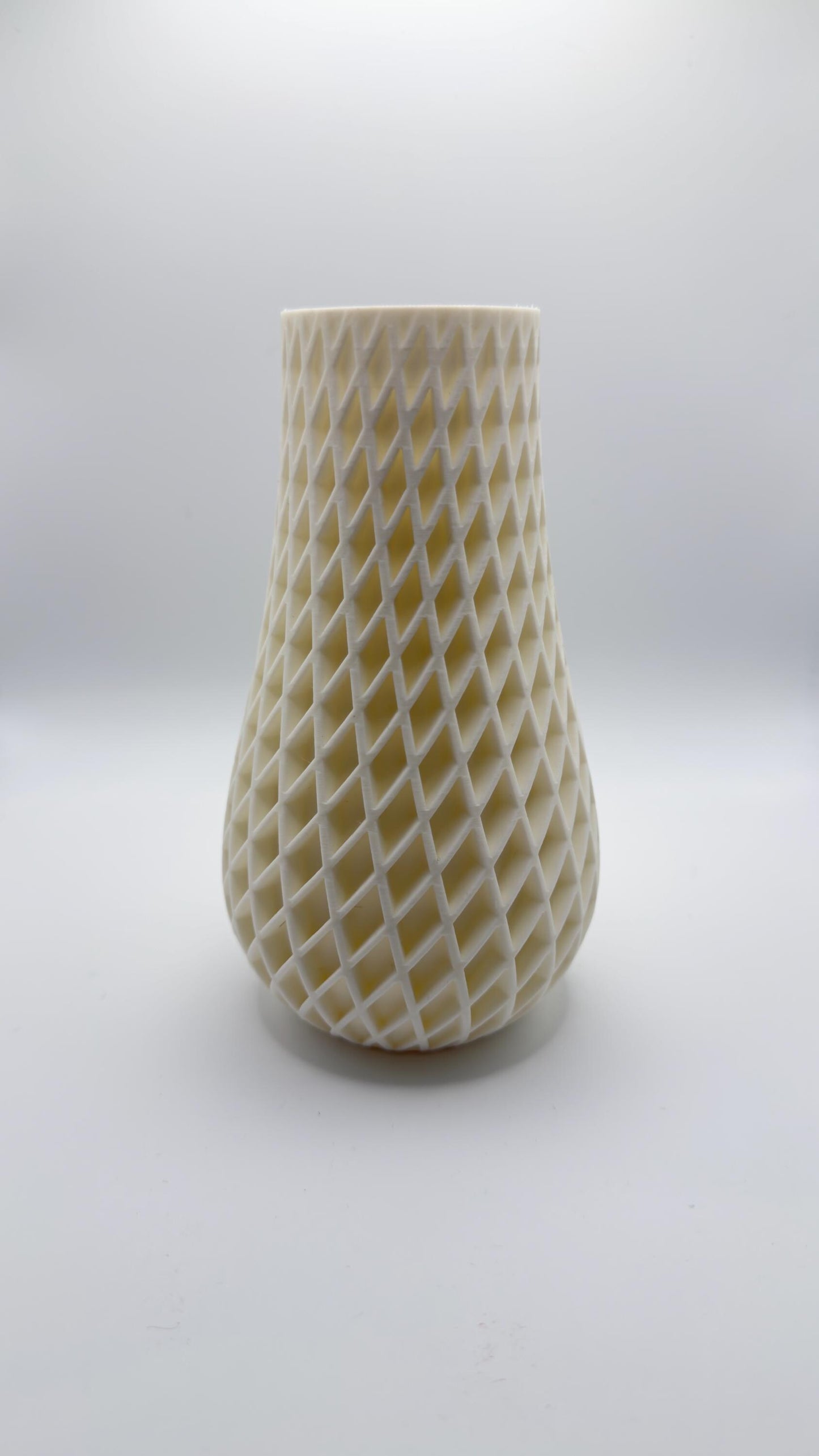 Handgefertigte 3D-Design-Vase im modernen Look | Made in Germany | Zemer-Technik - Weiß