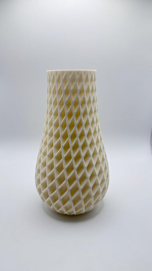 Handgefertigte 3D-Design-Vase im modernen Look | Made in Germany | Zemer-Technik - Weiß