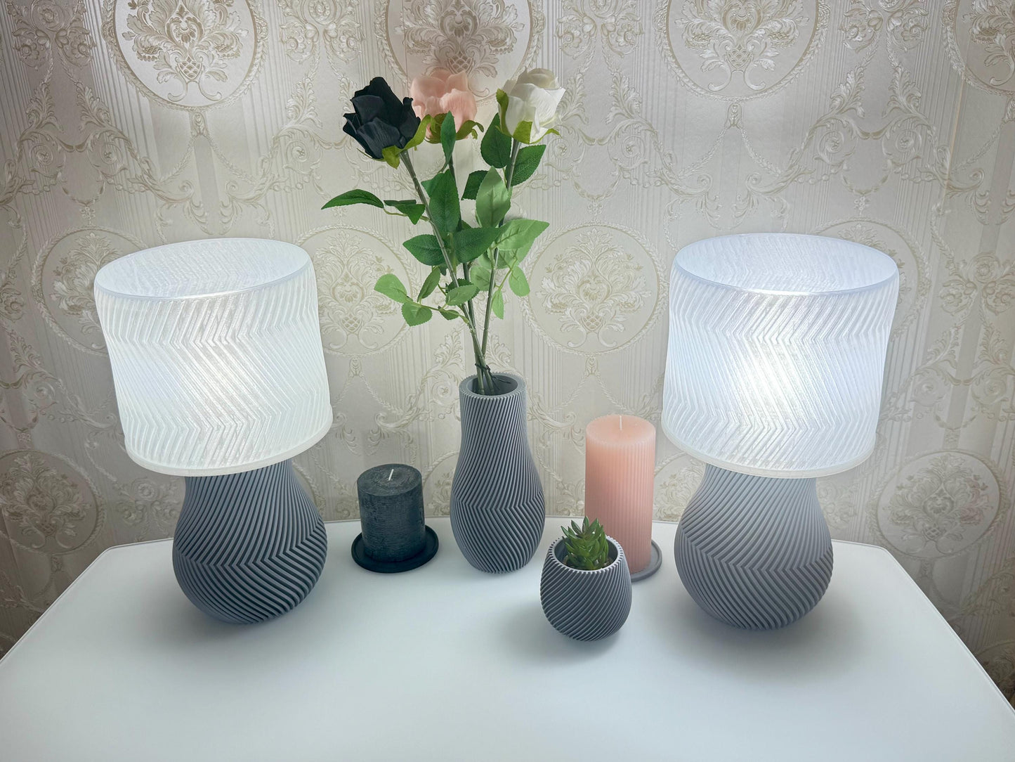 Exklusives Lampen im modernen Design – Handgefertigt in Deutschland | Zemer-Technik | Premium Qualität - Grau