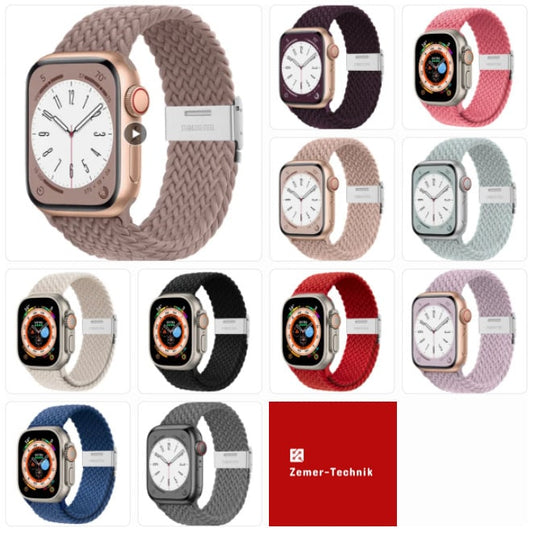 NEW! Braided Band for Apple Watch Band Nylon für Apple Watch Series 9, 8, 7, 6, 5, SE, Ultra 42mm, 44mm, 45mm, 49mm