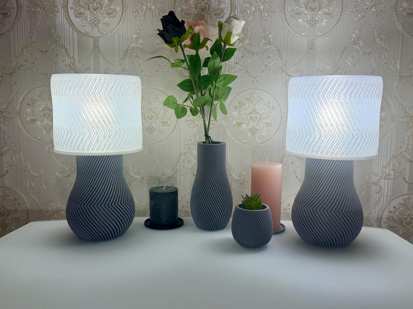 Exklusives Lampen im modernen Design – Handgefertigt in Deutschland | Zemer-Technik | Premium Qualität - Grau