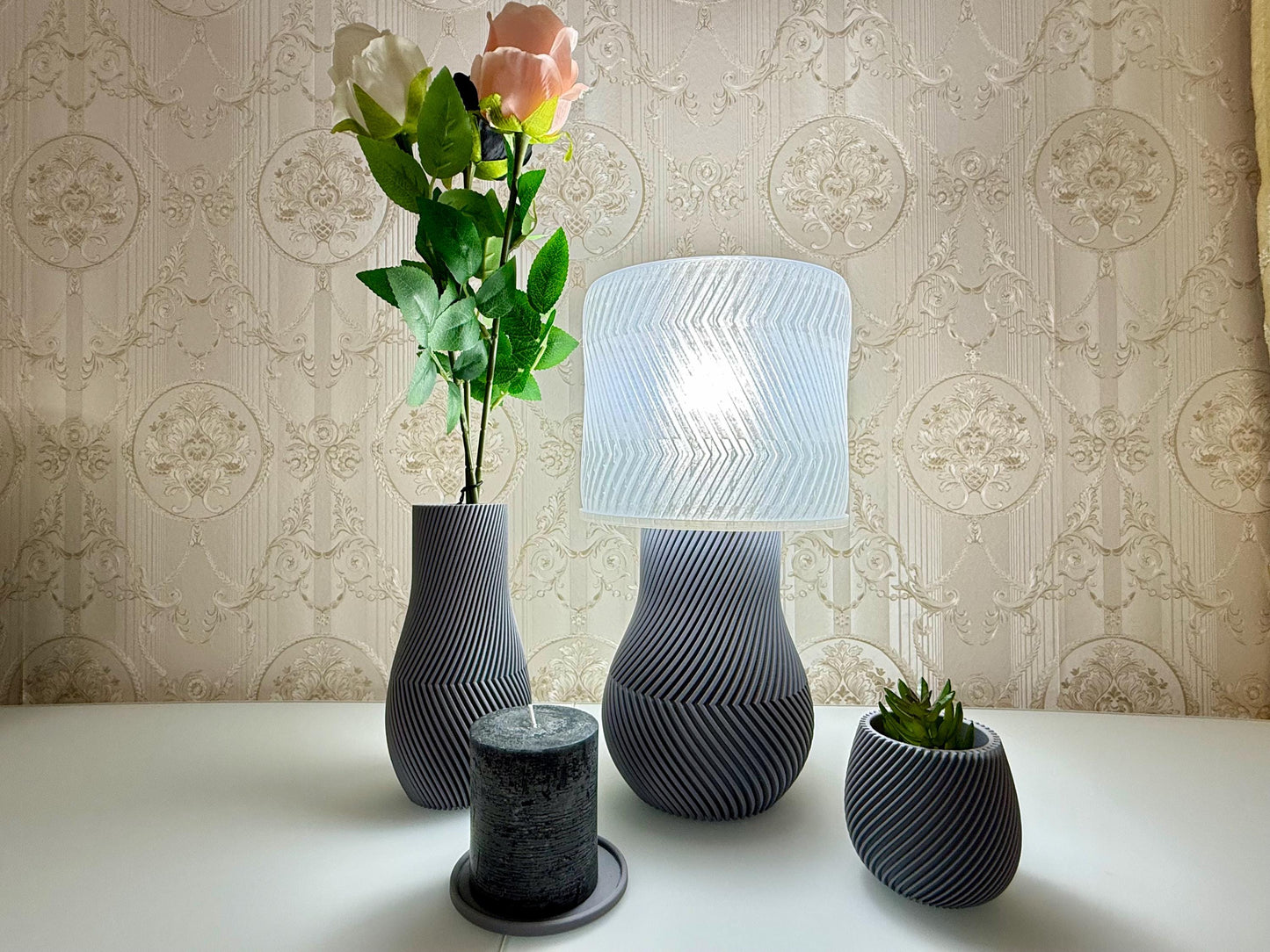 Exklusives Lampen im modernen Design – Handgefertigt in Deutschland | Zemer-Technik | Premium Qualität - Grau