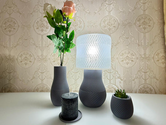 Exklusives Lampen im modernen Design – Handgefertigt in Deutschland | Zemer-Technik | Premium Qualität - Grau