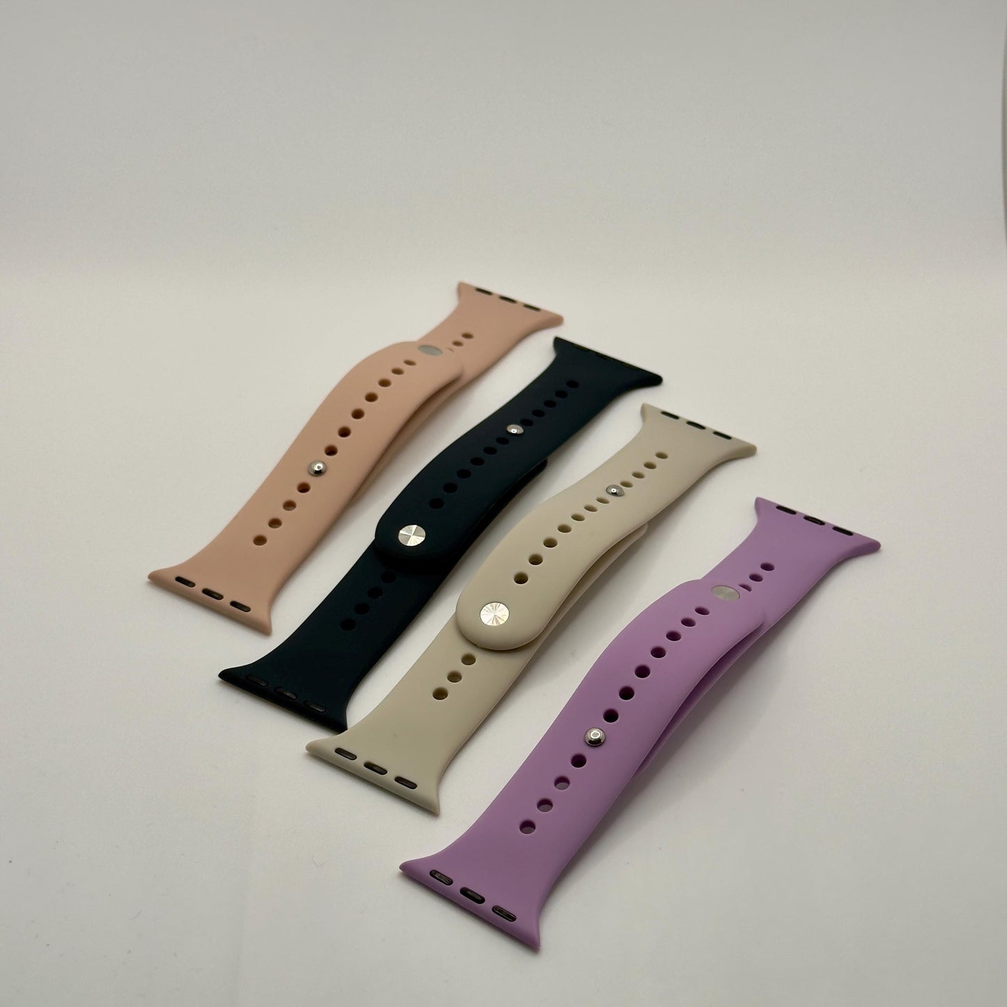 Apple Watch Armband aus Silikon – Sportband mit Pin-Verschluss – 38–45mm – viele Farben – kompatibel mit Series 1–9, SE, Ultra