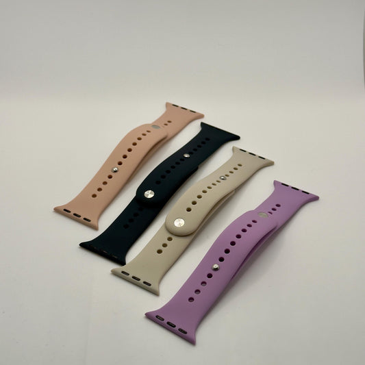 Apple Watch Armband aus Silikon – Sportband mit Pin-Verschluss – 38–45mm – viele Farben – kompatibel mit Series 1–9, SE, Ultra