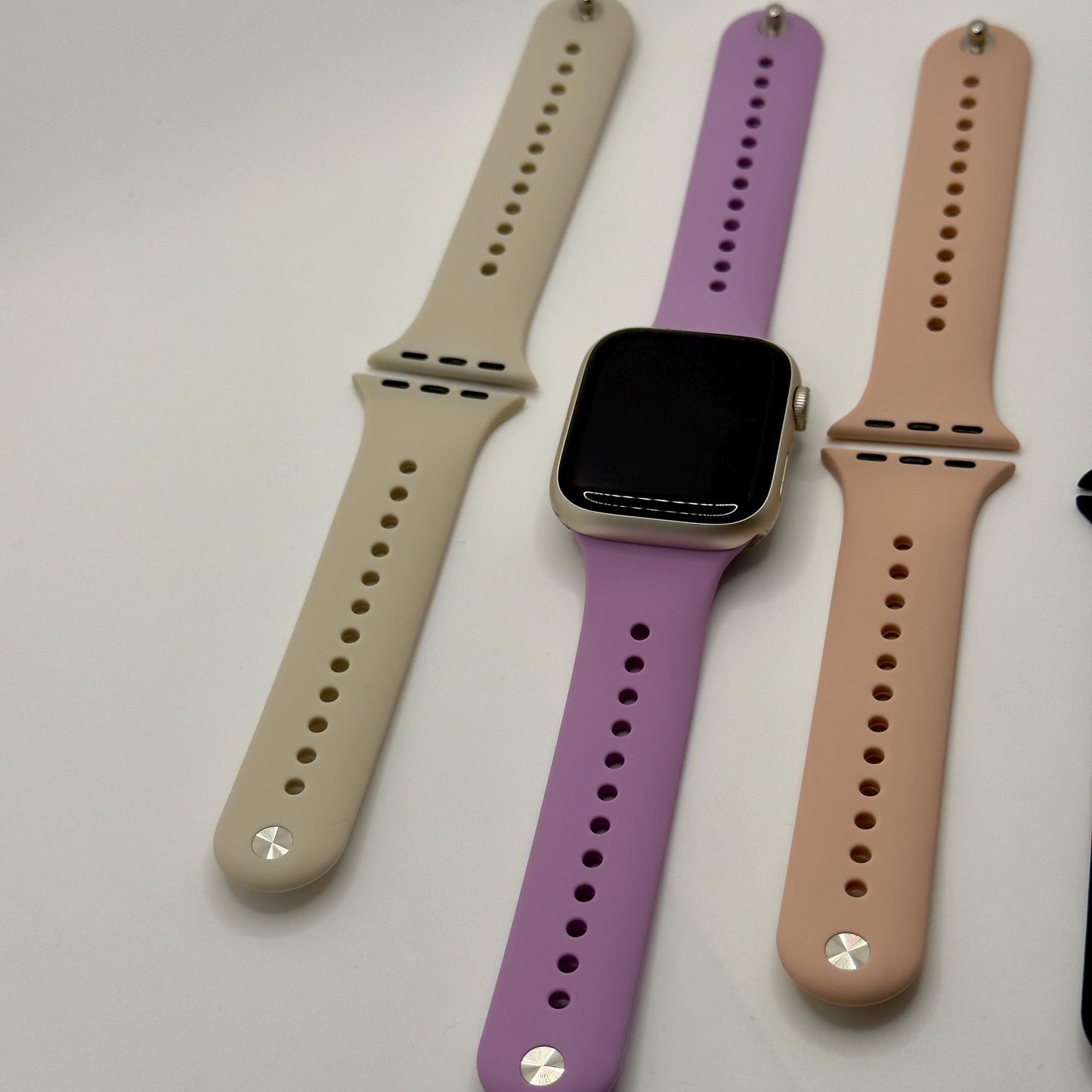 Apple Watch Armband aus Silikon – Sportband mit Pin-Verschluss – 38–45mm – viele Farben – kompatibel mit Series 1–9, SE, Ultra